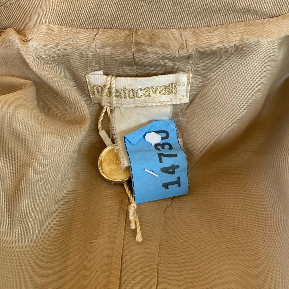 Authentic Roberto Cavalli Jacket Tan size 0-4  XS - Picture 11 of 15